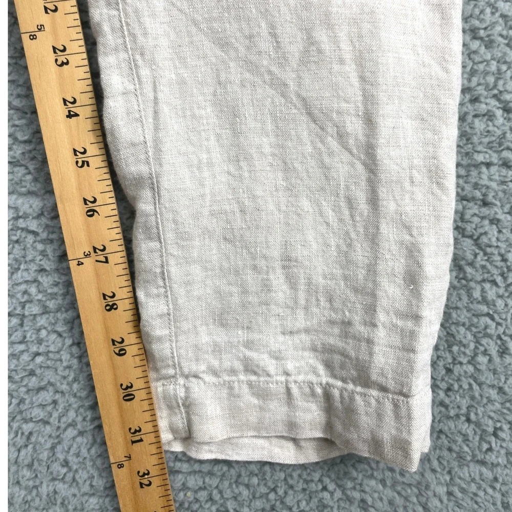 Zara Men's Cream Linen Drawstring Pants